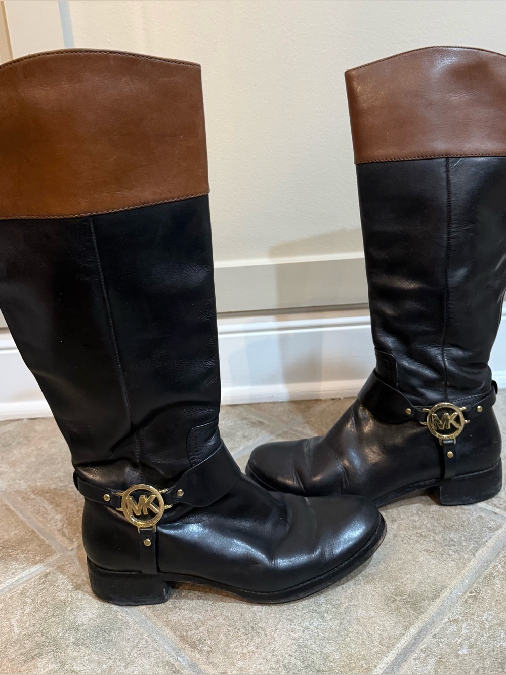 Michael Kors Fulton Harness Riding Boots